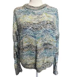 Peruvian Connection Open Knit Sweater Multicolor Pima Cotton M